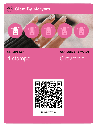 Nail salon loyalty cards